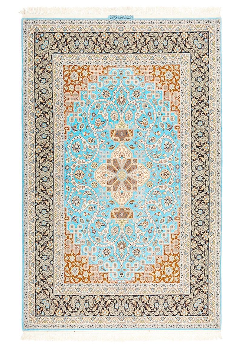 Persian Isfahan Rug with Silk