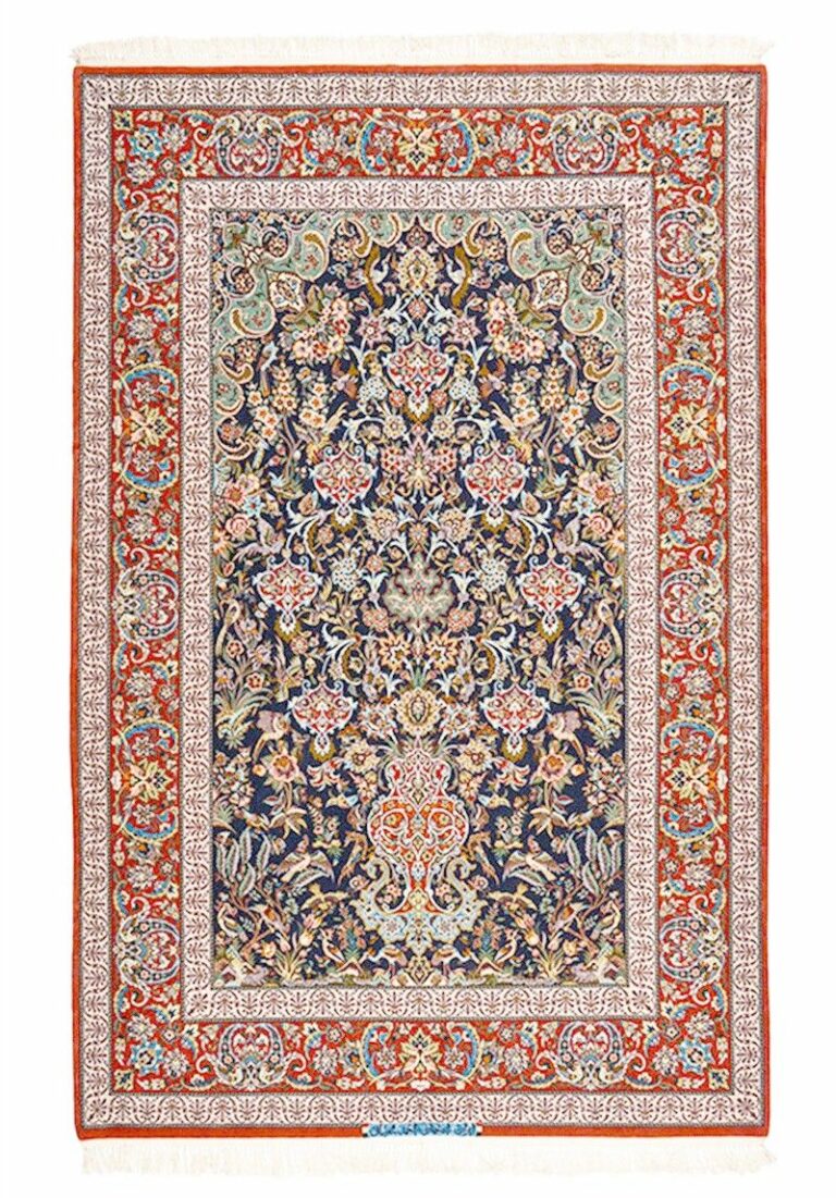 Persian Isfahan Rug with Silk