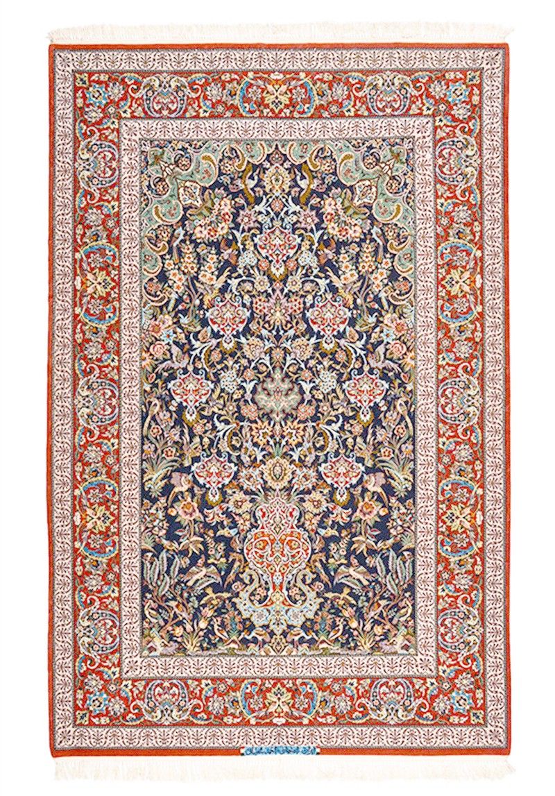 Persian Isfahan Rug with Silk