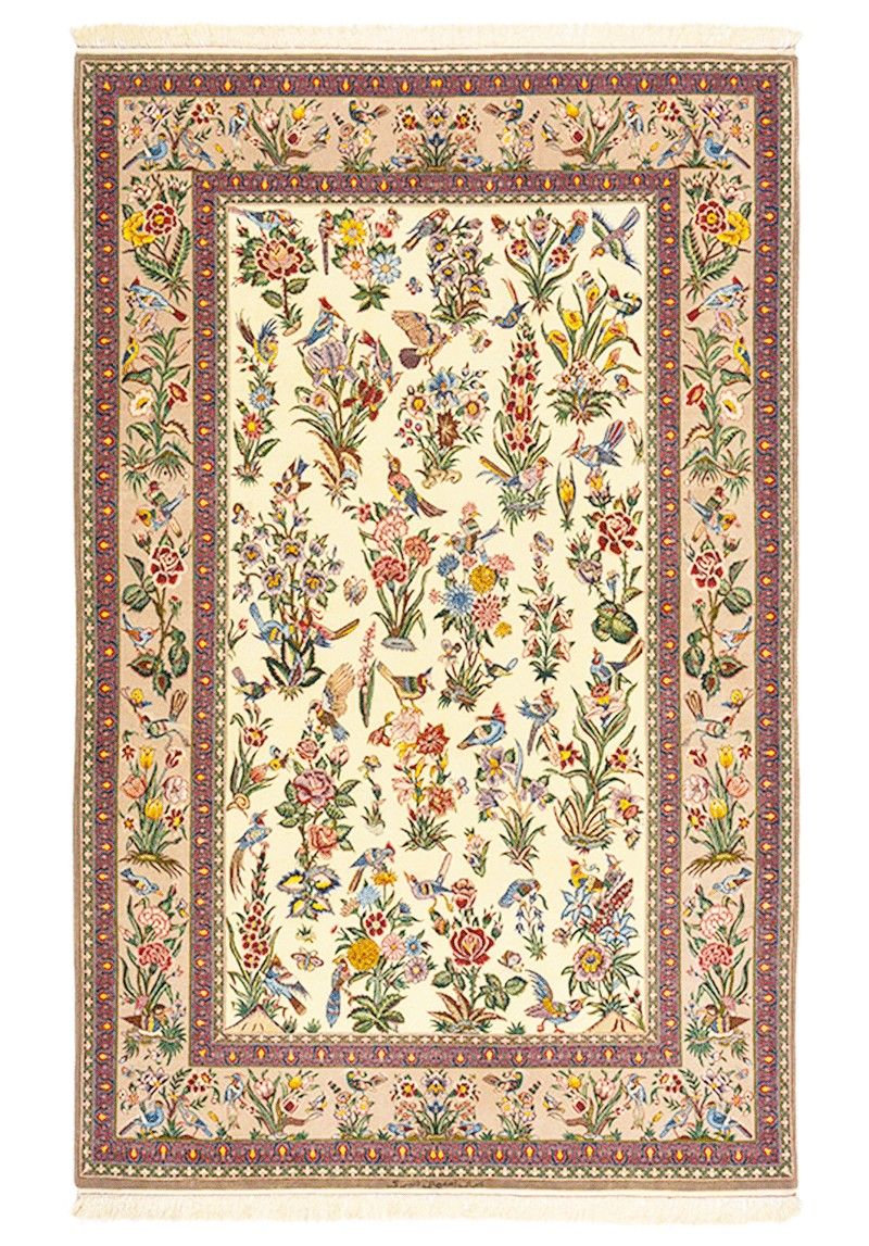 Persian Isfahan Rug with Silk