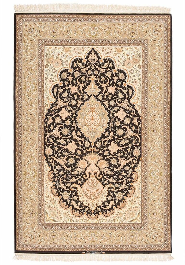 Persian Isfahan Rug with Silk