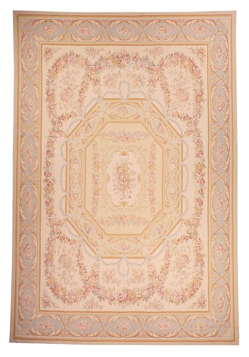 Classic Flat Weave Aubusson Rug